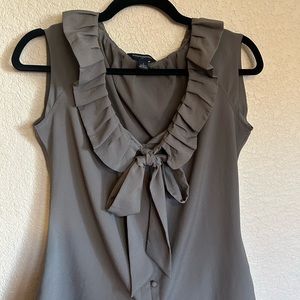 Banana Republic Olive Green Tank with Bow Tie